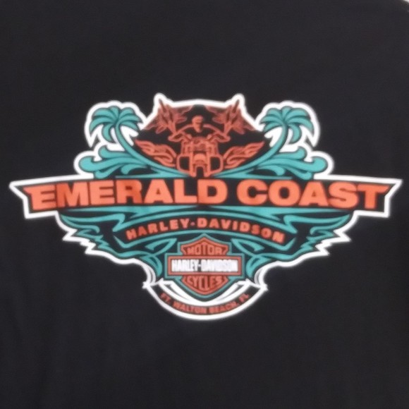 Harley Davidson Motor Cycles Apparel T-Shirt Adult M Emerald Coast FW Beach FL - Picture 4 of 8
